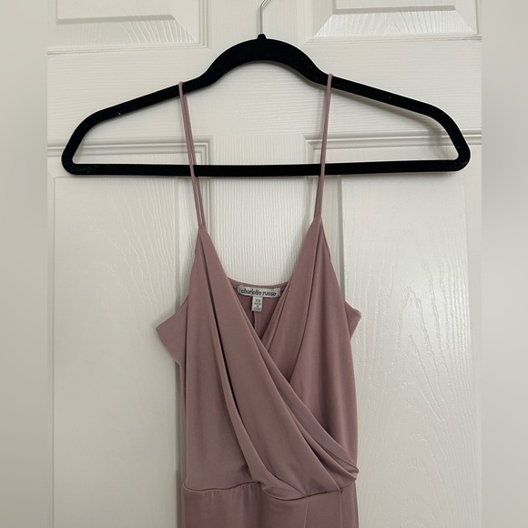 Faux Wrap Mauve Charlotte Russe Dress - Picture 2 of 5